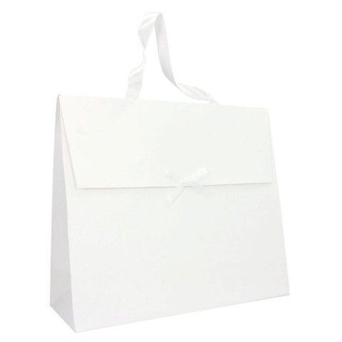 GIFT BAG WHITE 16X8X14CM B10